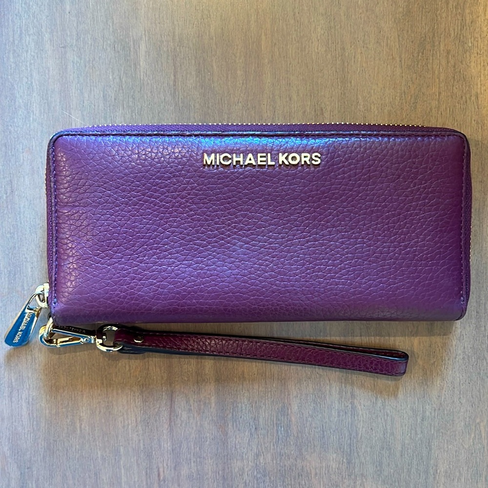 Michael Kors Purple Wristlet Clutch